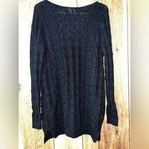 English Laundry Black Textured Knit Sweater